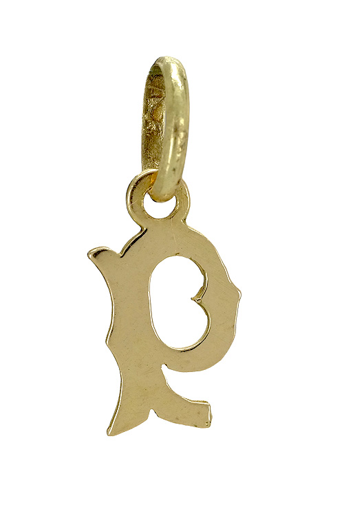 inicial letra P oro amarillo 18 kilates 173_INSIR