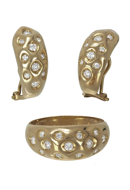 Conjunto oro. pendientes y sortija. mujer - foto 1 - rfcia.044_6170