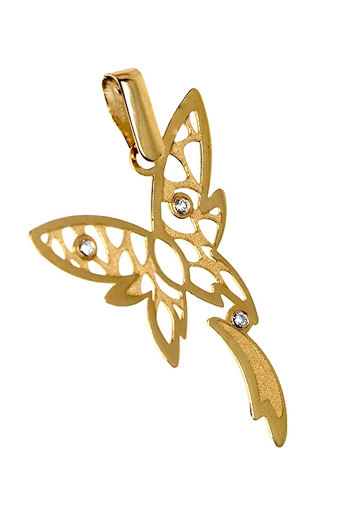 mariposa volando oro amarillo 18 ktes foto 2 197_0483_01