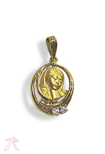 Medalla oro 1ª ley 750 mmas. (18 k.) Virgen Niña rfcia.134_2095