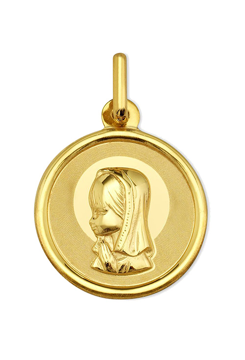 Medalla religiosa oro amarillo 18 ktes. Virgen Nina - foto 1 - rfcia.045_1900104