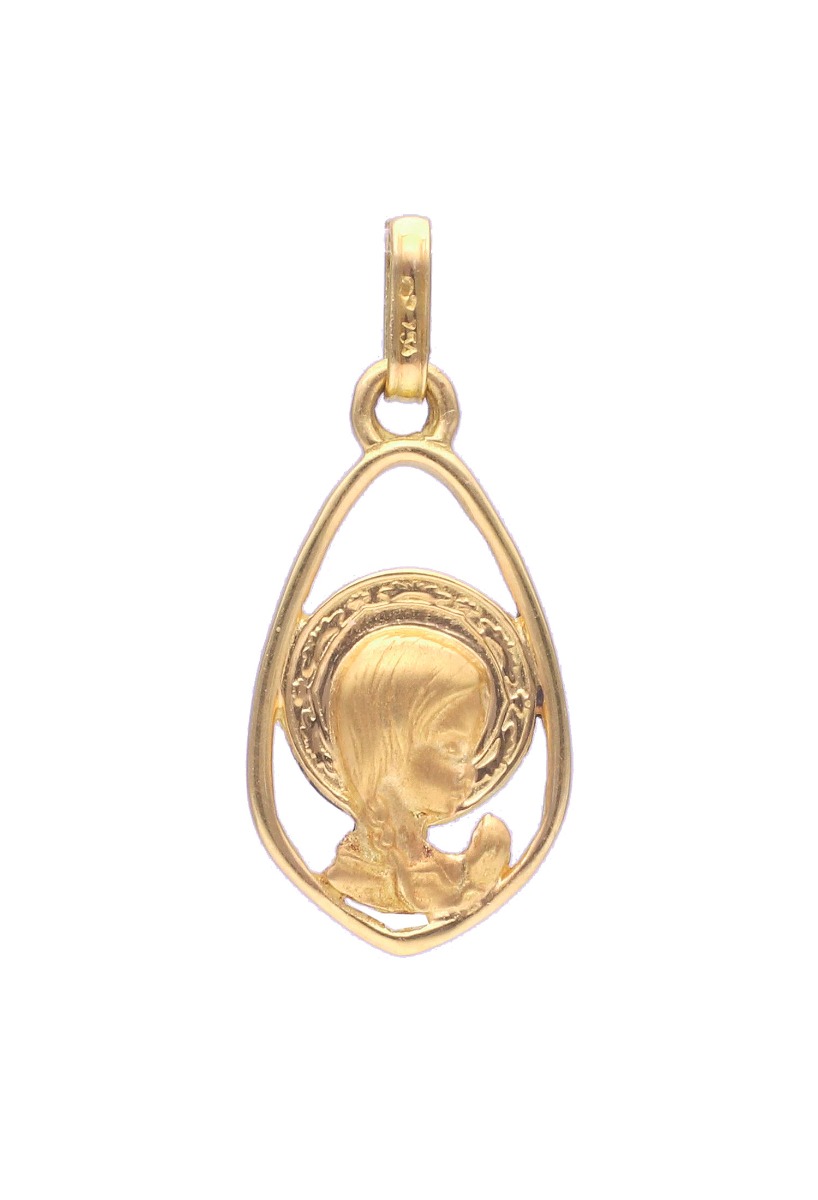 Medalla oro 1ª ley 750 mmas. (18 k.) Virgen Niña rfcia.189_02-610-1-M6