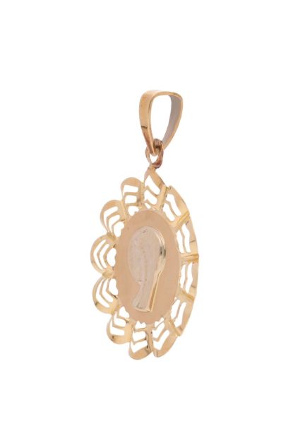 Medalla de oro amarillo para Comunión, Virgen Niña 243_152-00397 foto 2