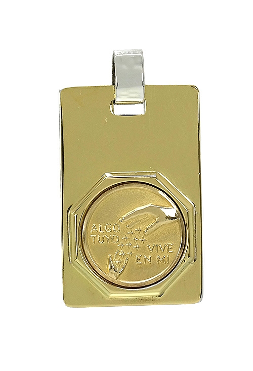 medalla del padre oro y plata vista frontal 175_P-02