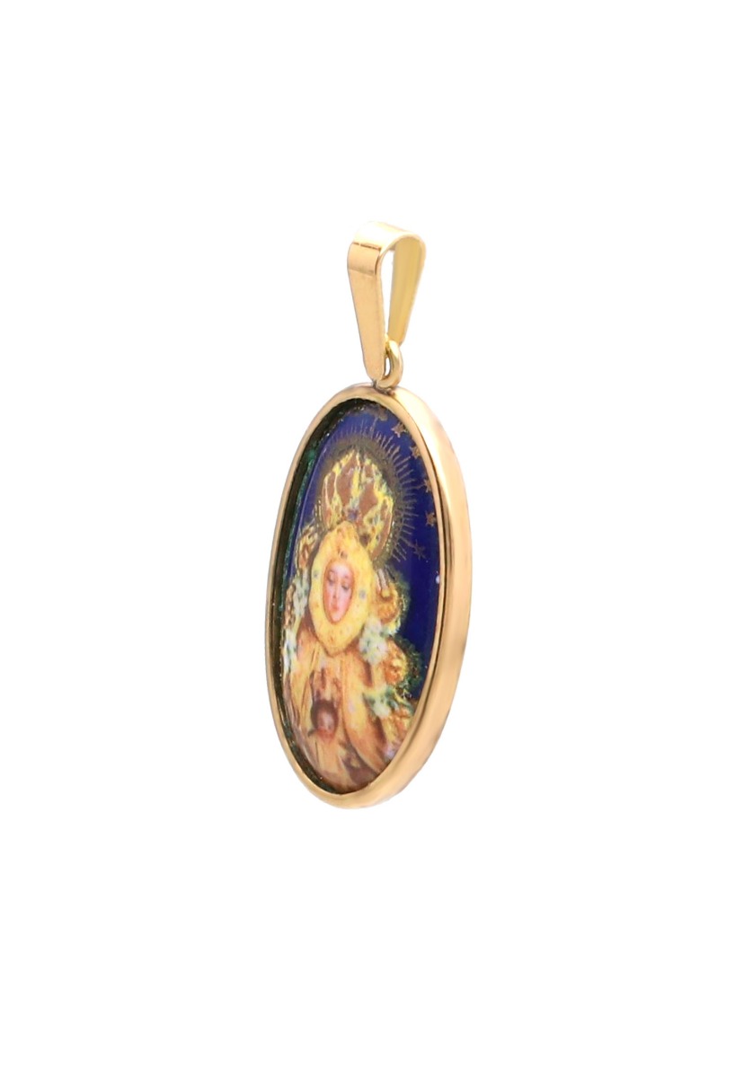 medalla oro y esmalte virgen del rocio vista lateral 053_5526-9_01
