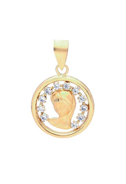 Medalla oro 1ª ley 750 mmas. (18 k.) Virgen Niña rfcia.042_V6-119-CH