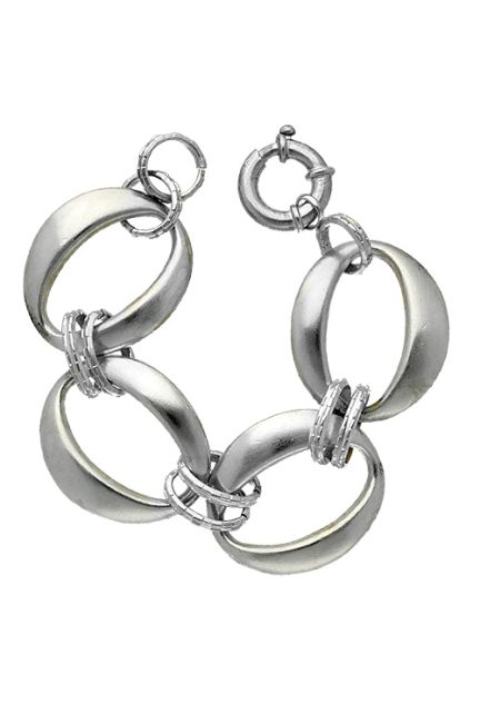 ocasion outlet de joyeria pulsera de plata para mujer eslabones ovalos grandes vista cenital 200_11102-4