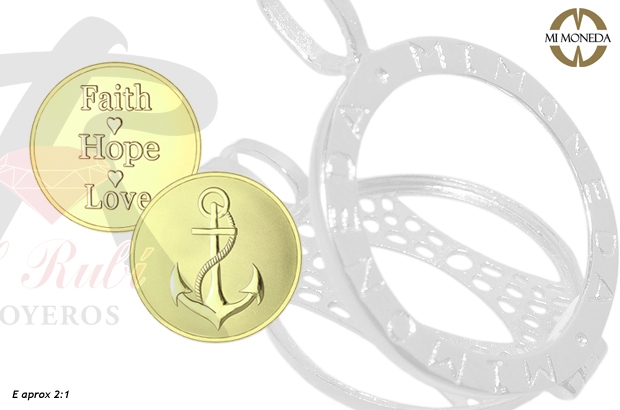 Disco Mi Moneda con motivo ancla 039_MON-ANC-02-S-59252