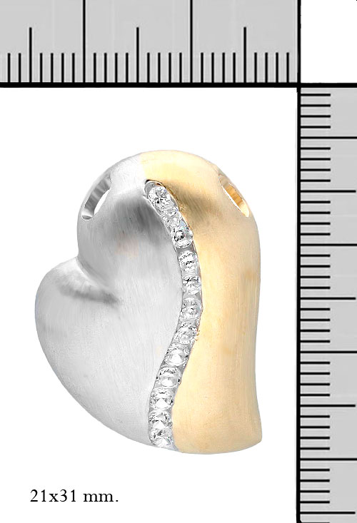 olgante corazon plata bicolor con circones toma con medidas 132_71151-CB_M