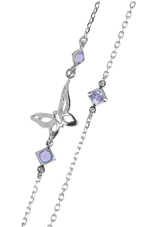 ollar de plata rodinada con cuarzos amatista y motivos mariposas foto detalle 144_EG243-A_01