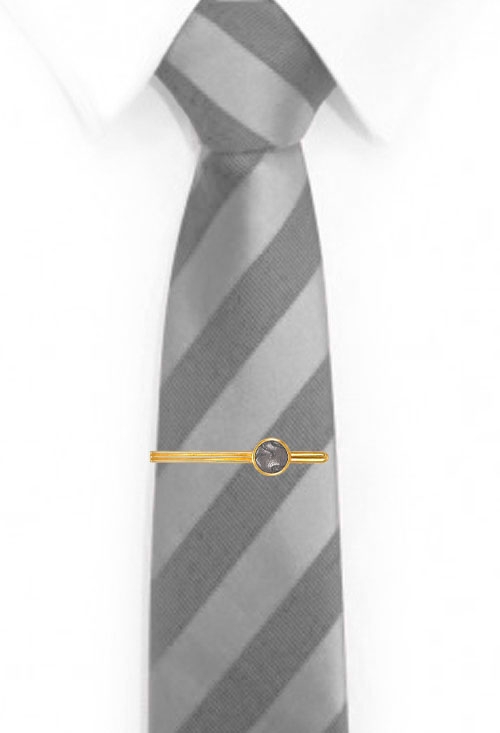 pasador de corbara motivo piel curtida negra foto modelo corbata precio barato joyeria online