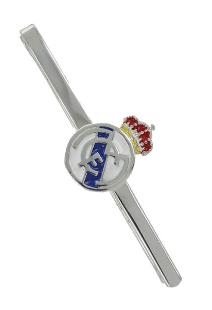 pasador de corbata plata con escudo esmaltado del real madrid foto principal 033_RAMPE1