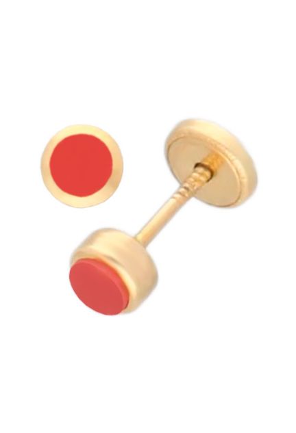 pendiente bebe coral y oro 18 kilates foto lateral 025_B-02450_01