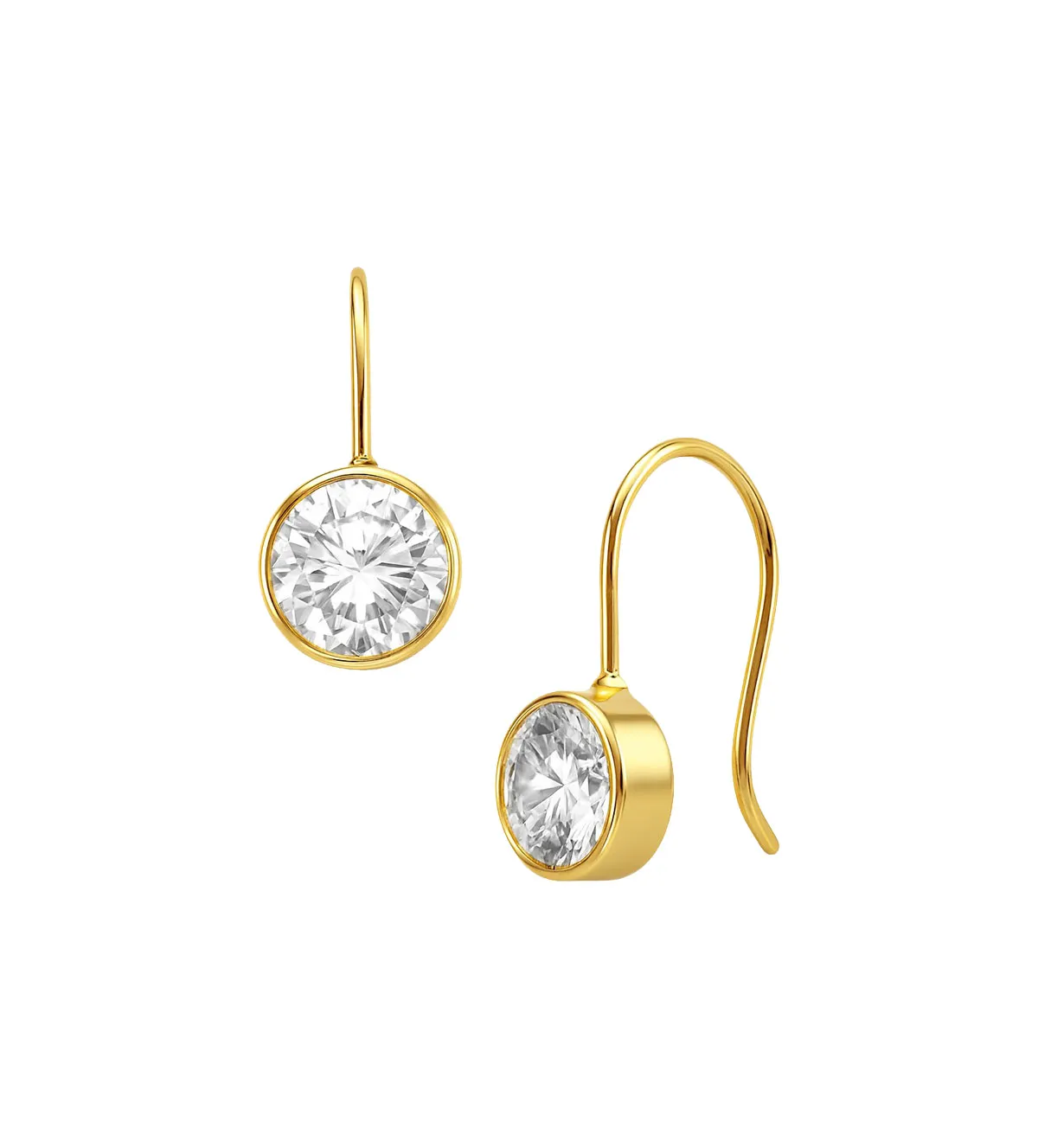 pendientes de oro 18k con circon 052_1G150-6