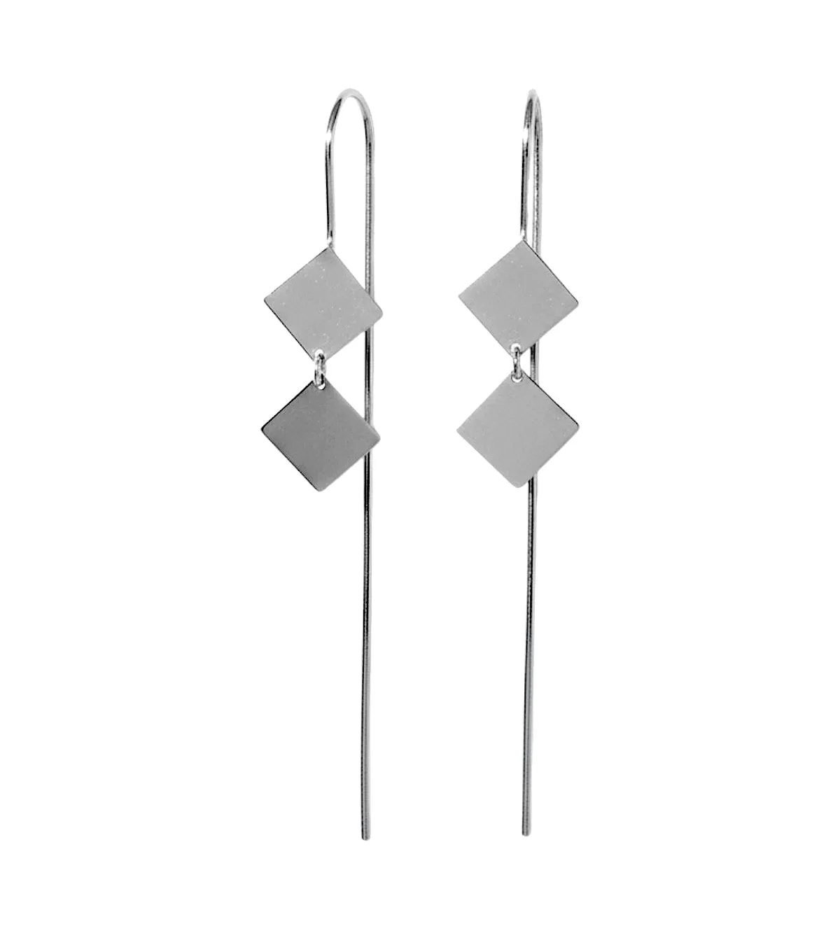 pendientes de oro blanco 18k rombos 057_50376-0100