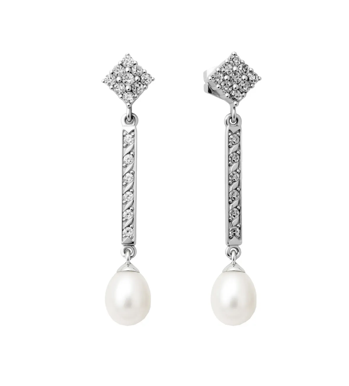 pendientes de oro largos para novia con circones y perlas 019_4790