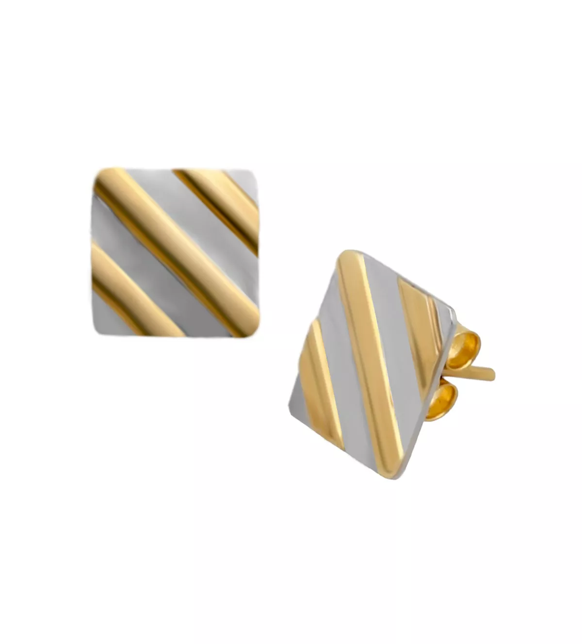 pendientes de oro y acero