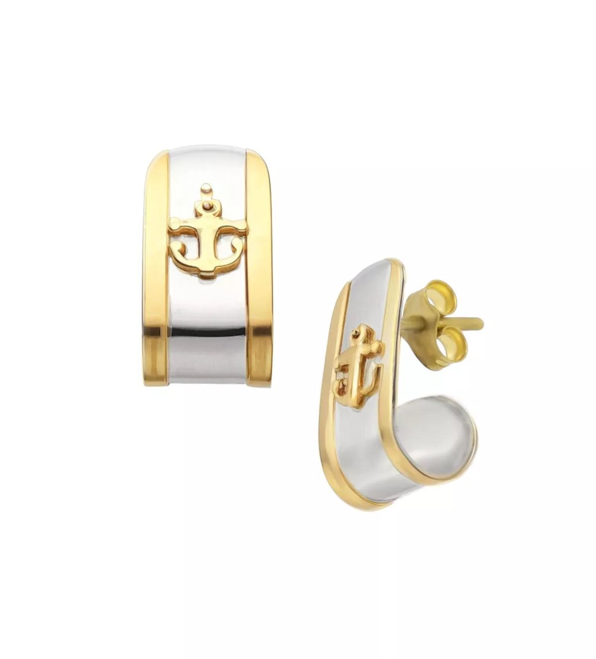 pendientes de oro y acero MARINEROS