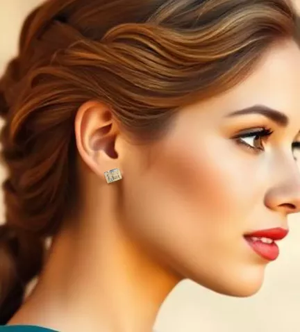 pendientes de oro y acero OFRENDA modelo griego IA