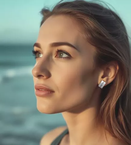 pendientes de oro y acero TACOS 142 306 2 10