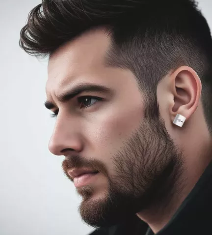 pendientes-de-oro-y-acero-con-diamante-unisex-142_0311-2 hombre IA