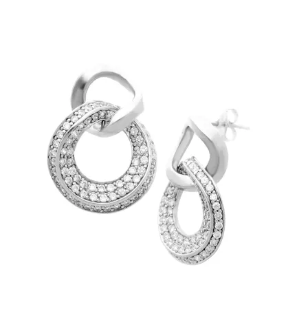 pendientes de plata y circones Union