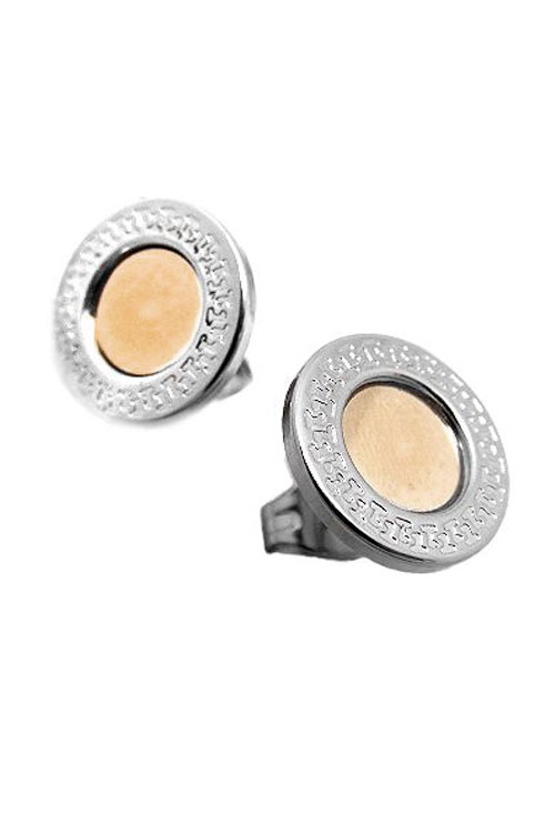 Pendientes acero y oro 094_61396-PTG-0
