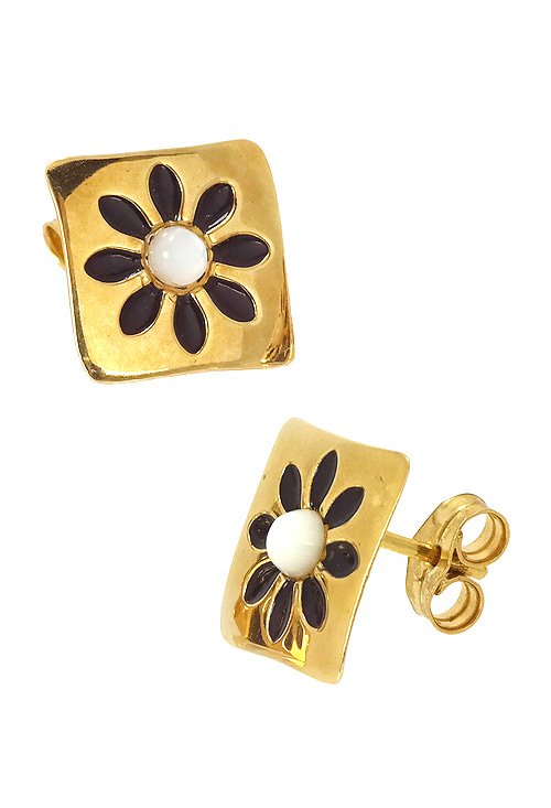 Pendientes oro amarillo de 1a ley 18 K con nacar y esmaltes - foto 1 - rfcia.067_P000100068