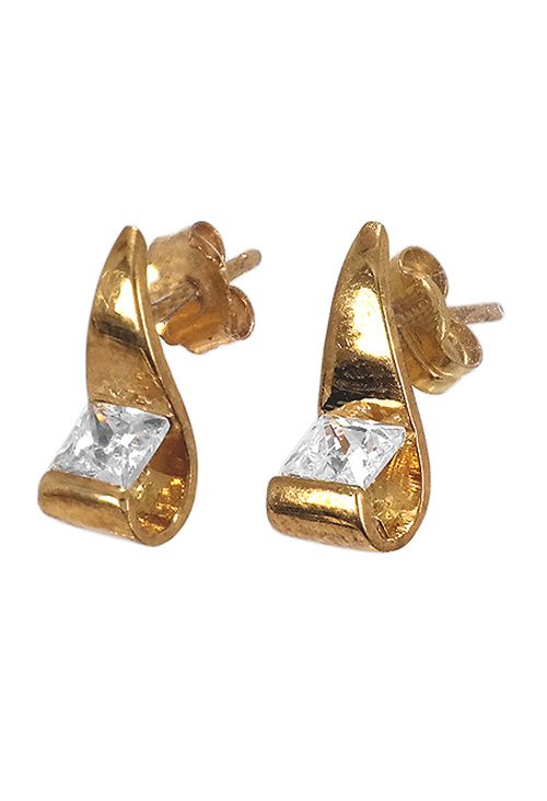 Pendientes oro amarillo de ley 18 kilates con circonitas - foto 1 - rfcia.057_07962