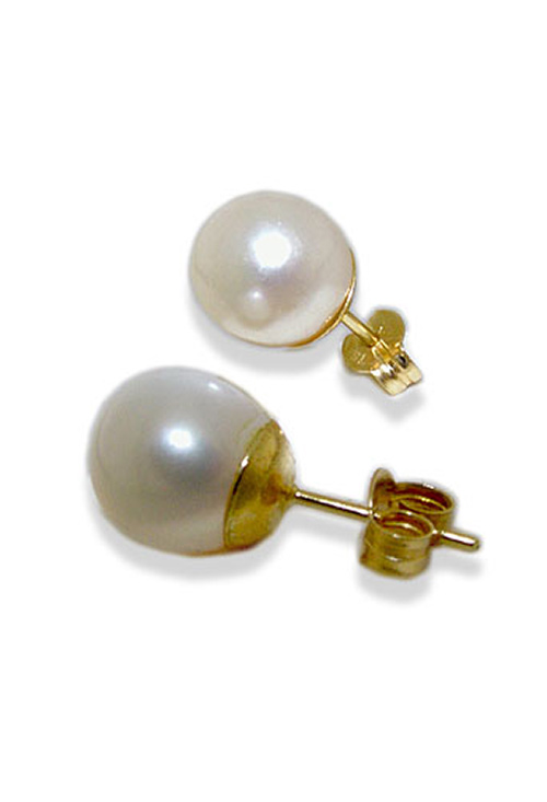 Pendientes de oro 18 kt y perla cultivada. 026_CT-8-8.5 a precios baratos