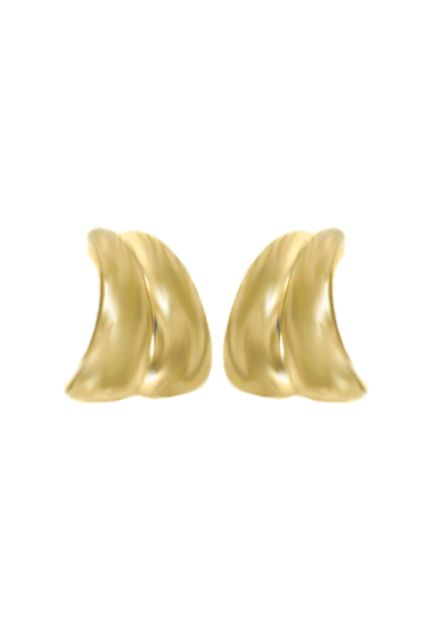 pendientes oro amarillo 18 kilates dos gallones en abanico precio de ocasion en joyeria online
