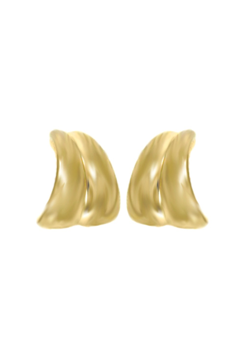 pendientes oro amarillo 18 kilates dos gallones en abanico precio de ocasion en joyeria online