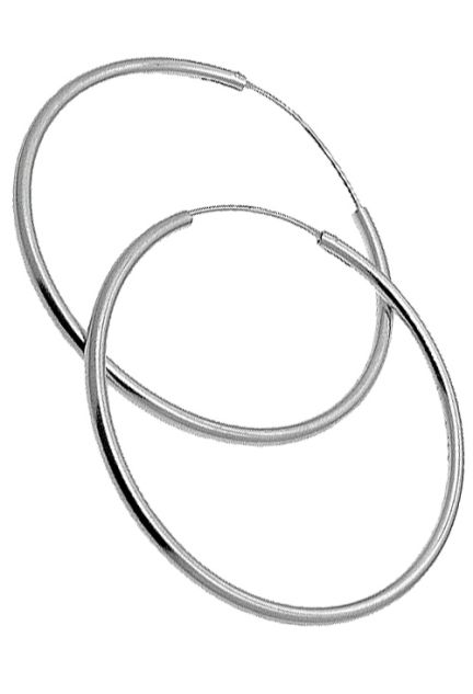 Pendientes plata criollas de chanela redonda 44 mm. 271_PAR20-45