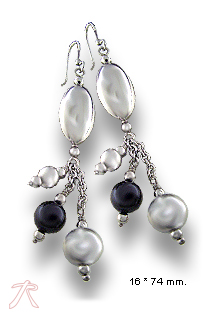 Pendientes plata ley largos con piedras rfcia.132_72987-P