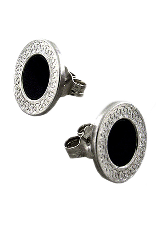 Pendientes plata ley. aretes. piedra color onix - precios baratos - rfcia.030_2124PL