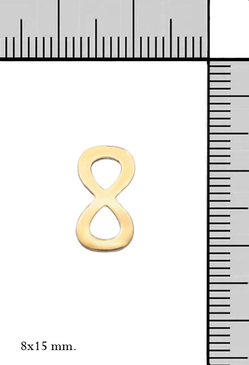 pendientes acero y oro infinito toma medidas 094_61473-PTE_M