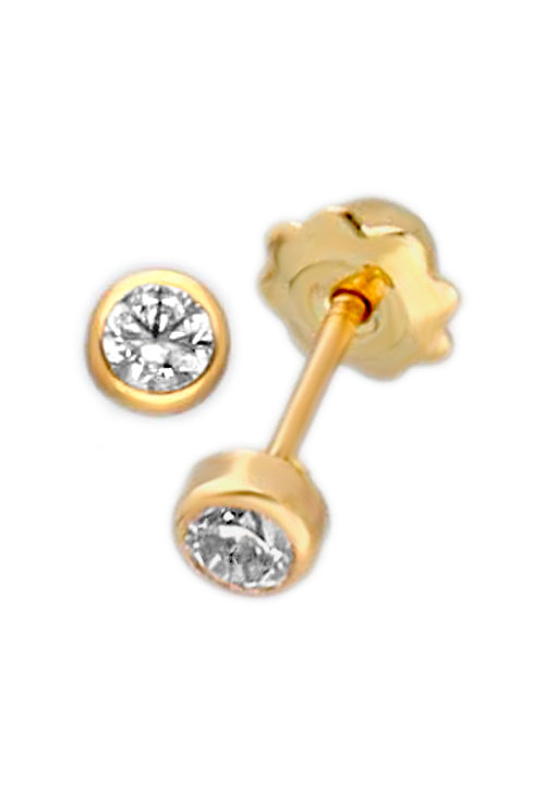 pendientes bebe oro amarillo 18k y circonita toma rosca 234_1001_01