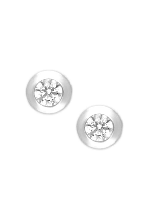 pendientes oro blanco 18 kilates modelo chaton con circonita precio barato joyeria online 234_1956-B