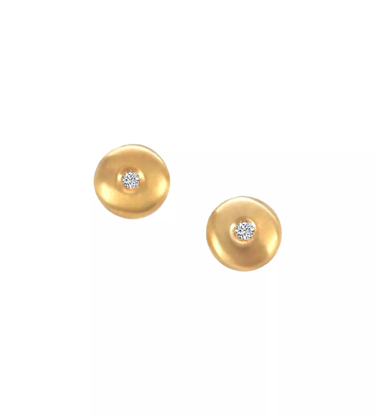 pendientes de oro con brillantes chatones