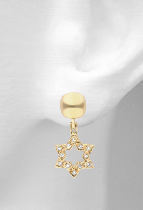 pendientes de colgar oro amarillo 18 kilates con diamantes talla brillante forma de estrella fotografia en modelo precio especial barato en joyeria online 192_Z1449-OA_02