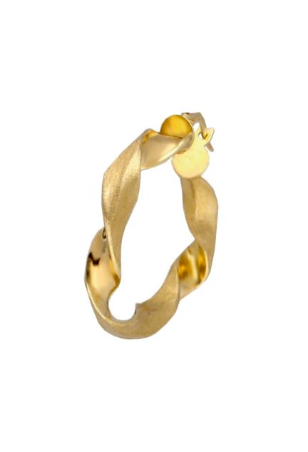 pendientes oro 9 ktes aros chanela retorcida mate brillo foto detalle para web el rubi joyeros