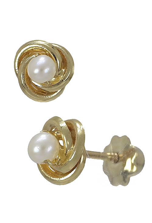 pendientes de oro amarillo 18 kilates y perla cultivada vista lateral precio barato joyeria online 234_1180_01