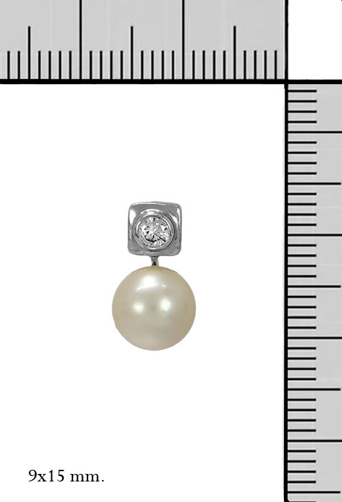 pendientes_de_oro_blanco_18_kilates_con_perlas_cultivadas_y_diamantes_precio_muy_barato_especial_online_vistos_con medidas en milimetros_192_z1122_M