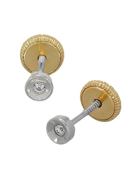 pendientes de oro blanco para recien nacidas 234_2515-B