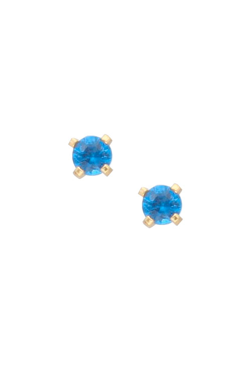 pendientes bebe dormilona oro 18 kilates con cuarzos color azul para nacimientos o bautizos 1055SP