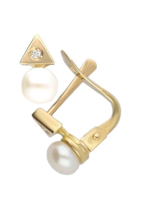 pendientes de oro y diamantes para bebe vista lateral 099_1484_01