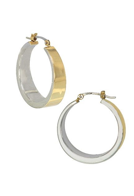 Pendientes plata ley y oro 1ª ley 750 mmas. (18 k.) criollas·aros con piedras rfcia.100_KS12