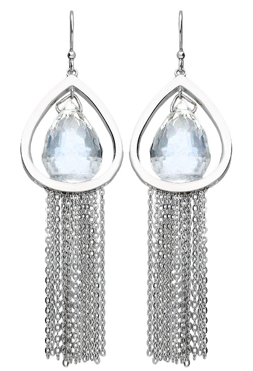 Pendientes plata ley largos con piedras rfcia.132_08748-P