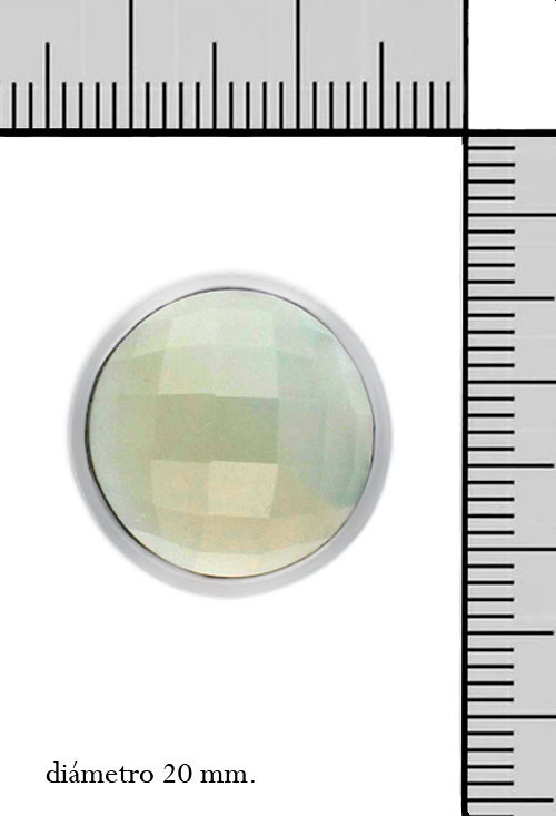 pendientes de plata con piedra bombé facetada piedra luna verde 103_NSE649A-4_M