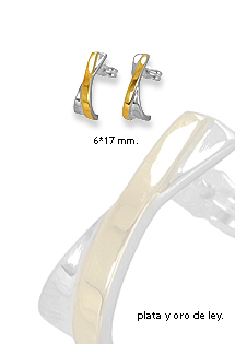 Pendientes plata y laminado oro 100_KS25-51037